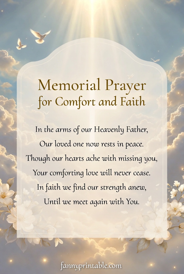 Memorial Prayer Poems for Comfort and Faith FannyPrintable (2)