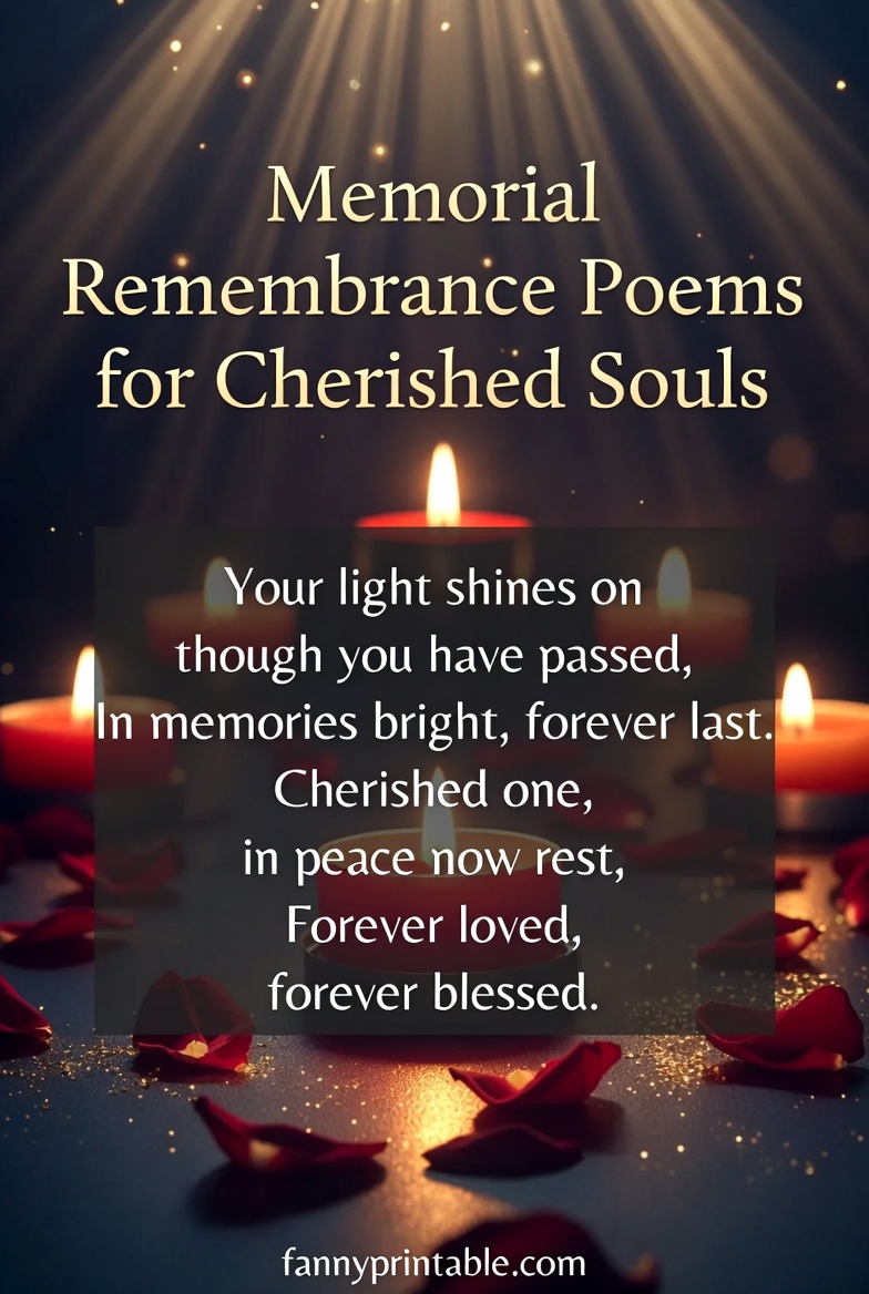 Memorial Remembrance Poems for Cherished Souls FannyPrintable (2)