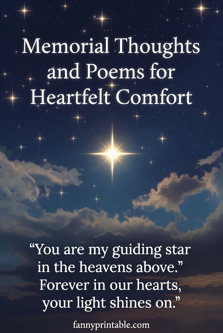 Memorial Thoughts and Poems for Heartfelt Comfort FannyPrintable (1)