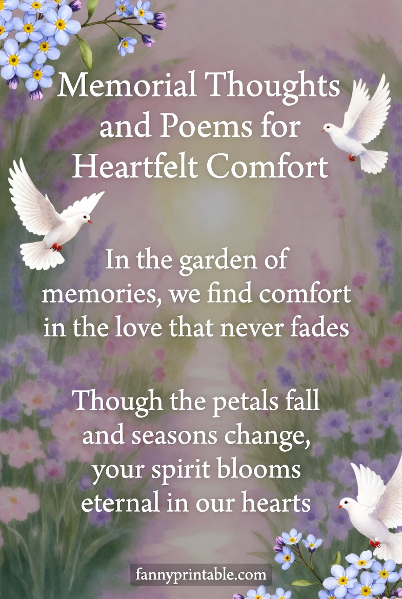 Memorial Thoughts and Poems for Heartfelt Comfort FannyPrintable (3)