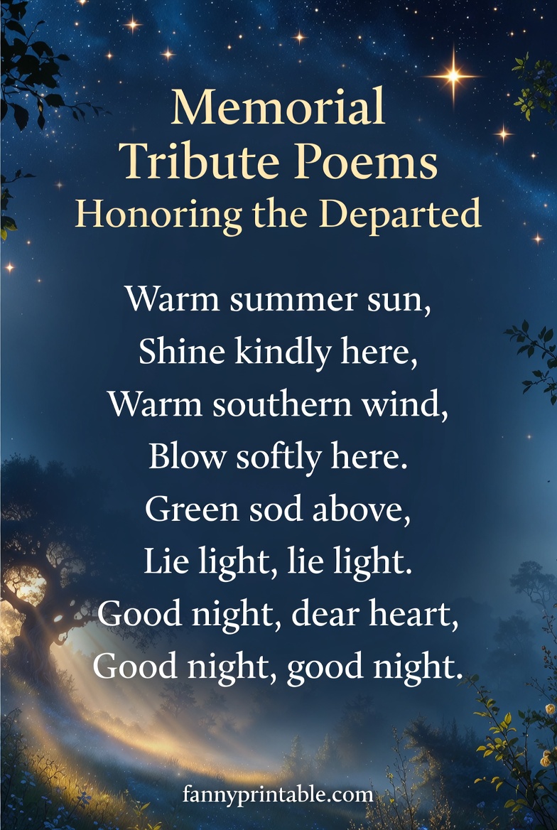 Memorial Tribute Poems Honoring the Departed FannyPrintable (1)