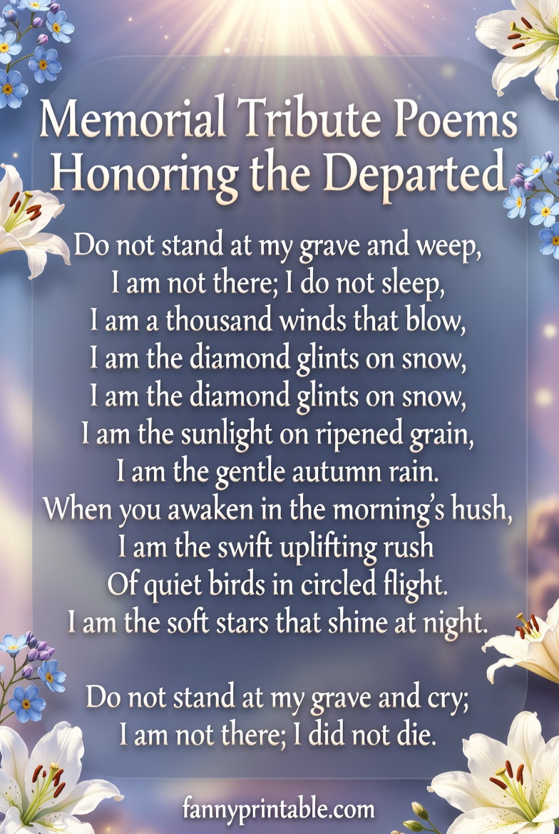 Memorial Tribute Poems Honoring the Departed FannyPrintable (2)
