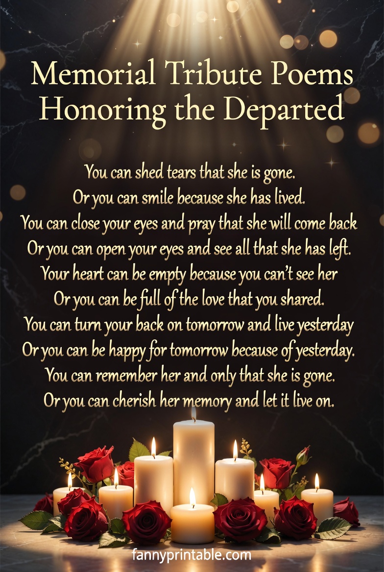 Memorial Tribute Poems Honoring the Departed FannyPrintable (3)