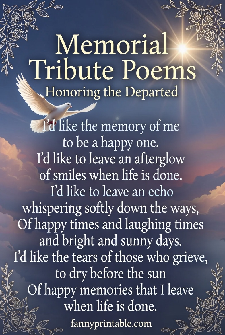 Memorial Tribute Poems Honoring the Departed FannyPrintable (4)