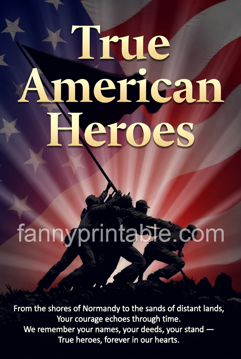 Military Memorial Poems for True American Heroes FannyPrintable (4)