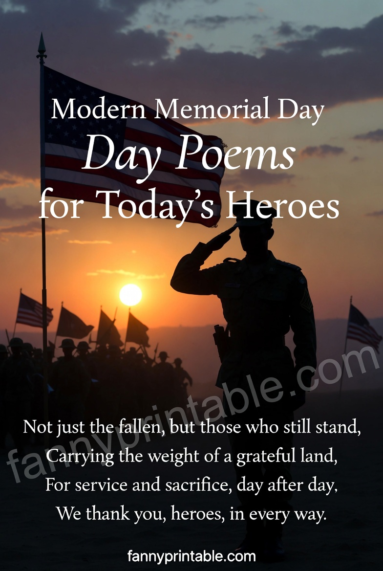 Modern Memorial Day Poems for Today's Heroes FannyPrintable (2)
