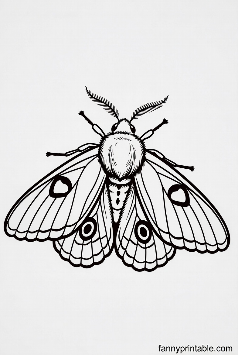 Moth Outline Printable (3)