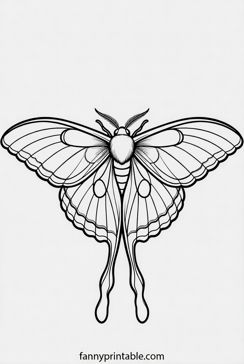 Moth Outline Printable (4)