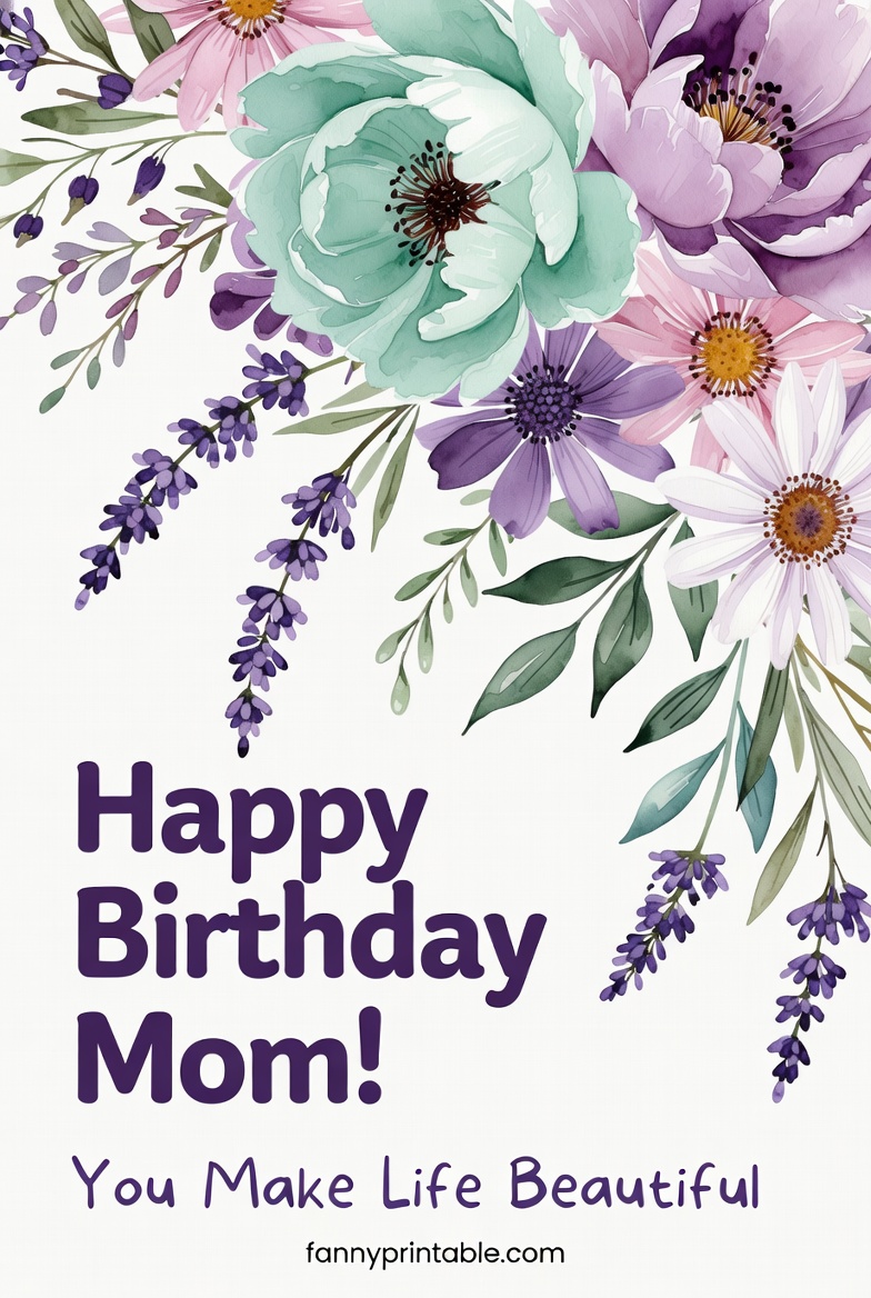 Mother Birthday Card Printable Fanny Printable 4 Mother Birthday Card Printable - Fanny Printable (4)