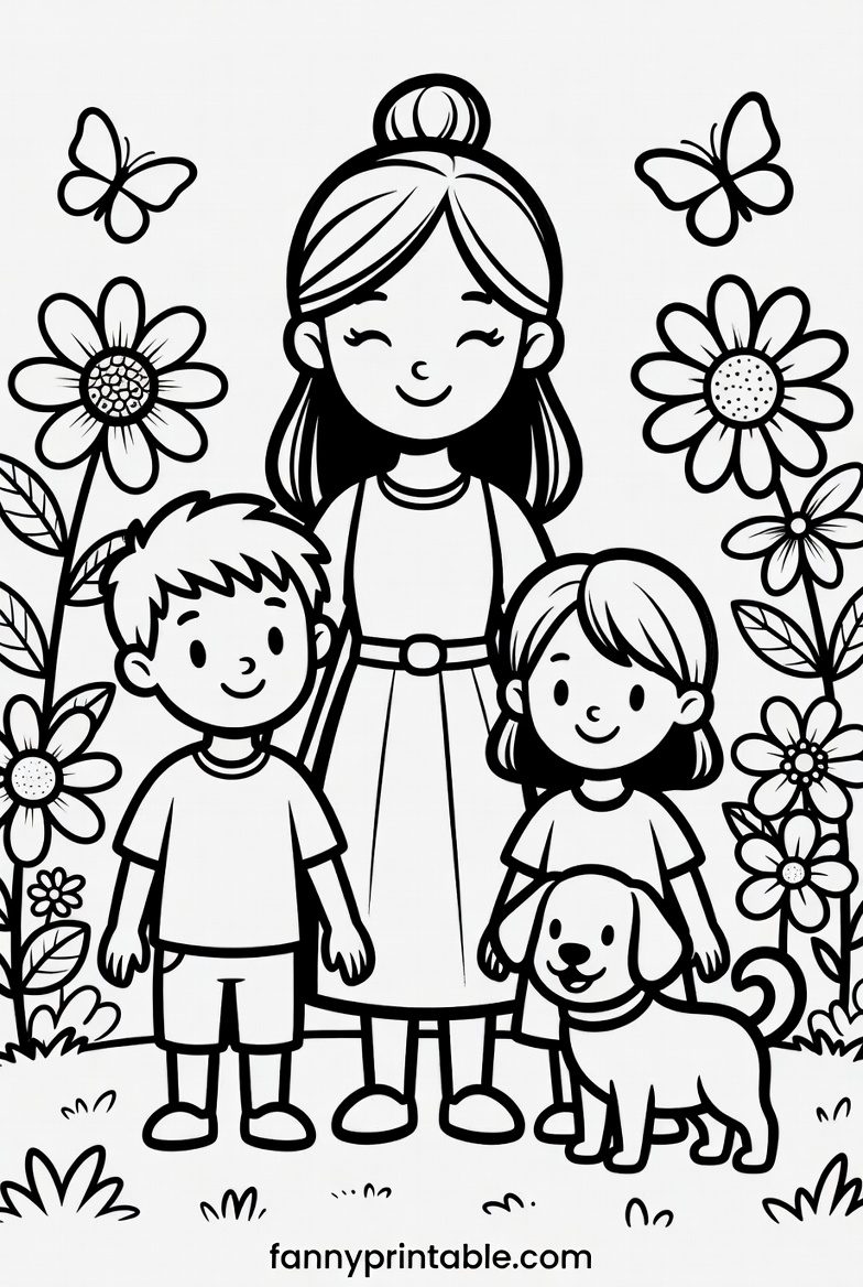 Mother Coloring Pages Printable (2)