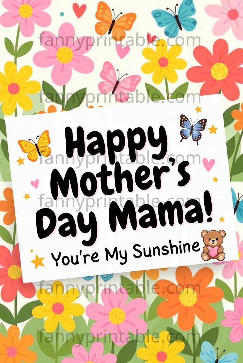 Mother Day Printable Card - Fanny Printable (1)