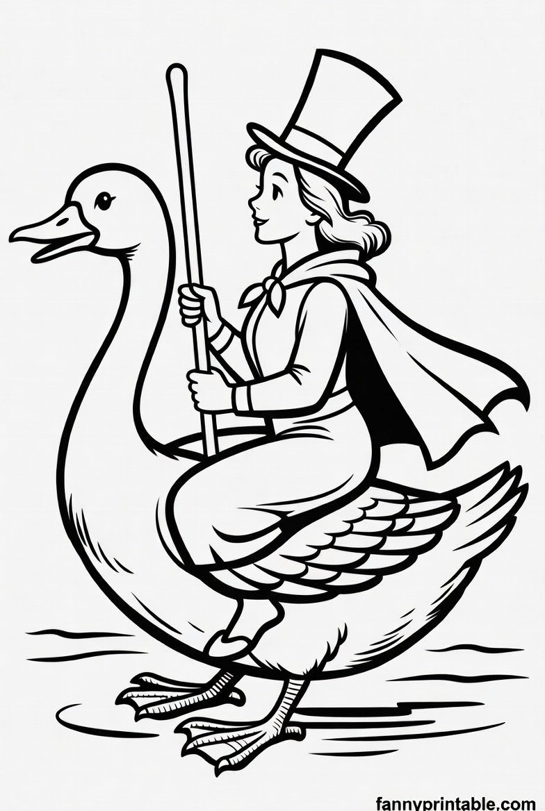 Mother Goose Coloring Pages Free Printable (1)