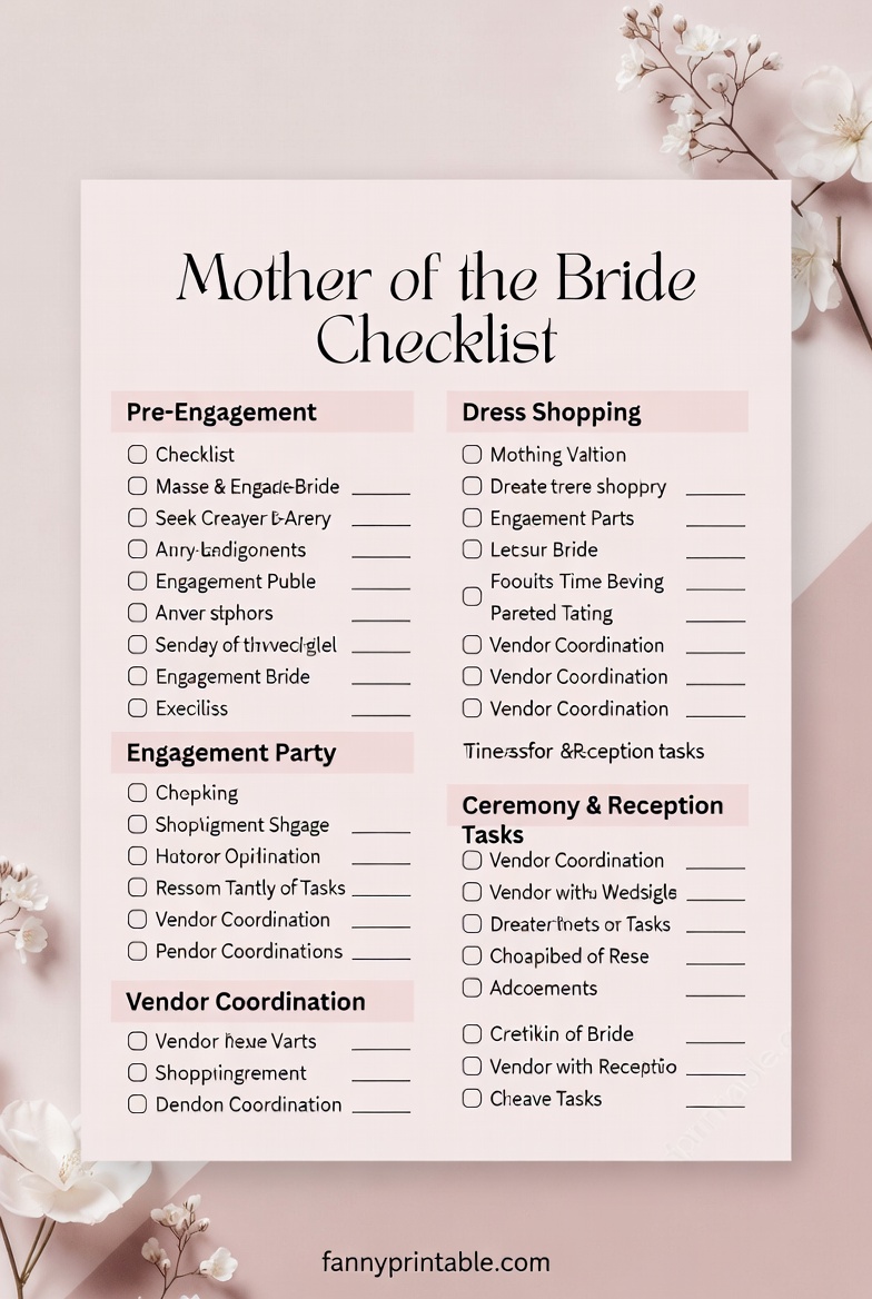 Mother Of The Bride Checklist Printable (2)