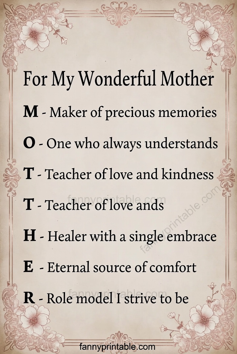 Mothers Day Acrostic Poem (1)