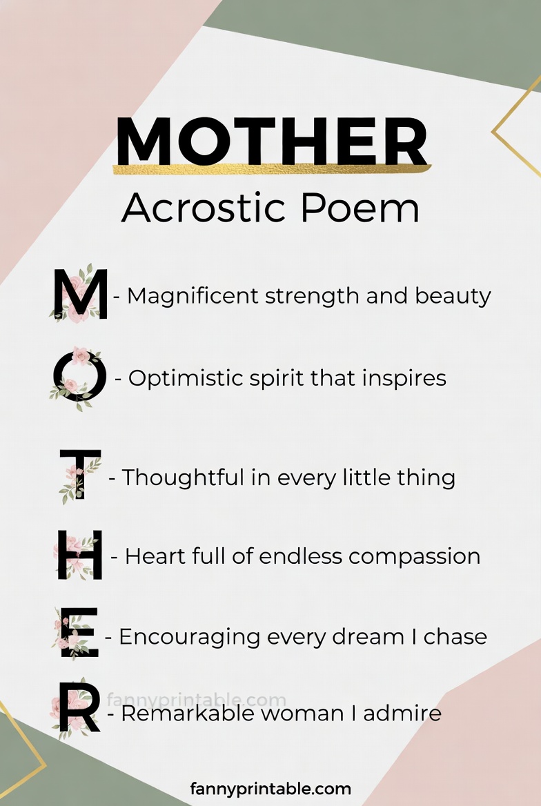 Mothers Day Acrostic Poem (2)