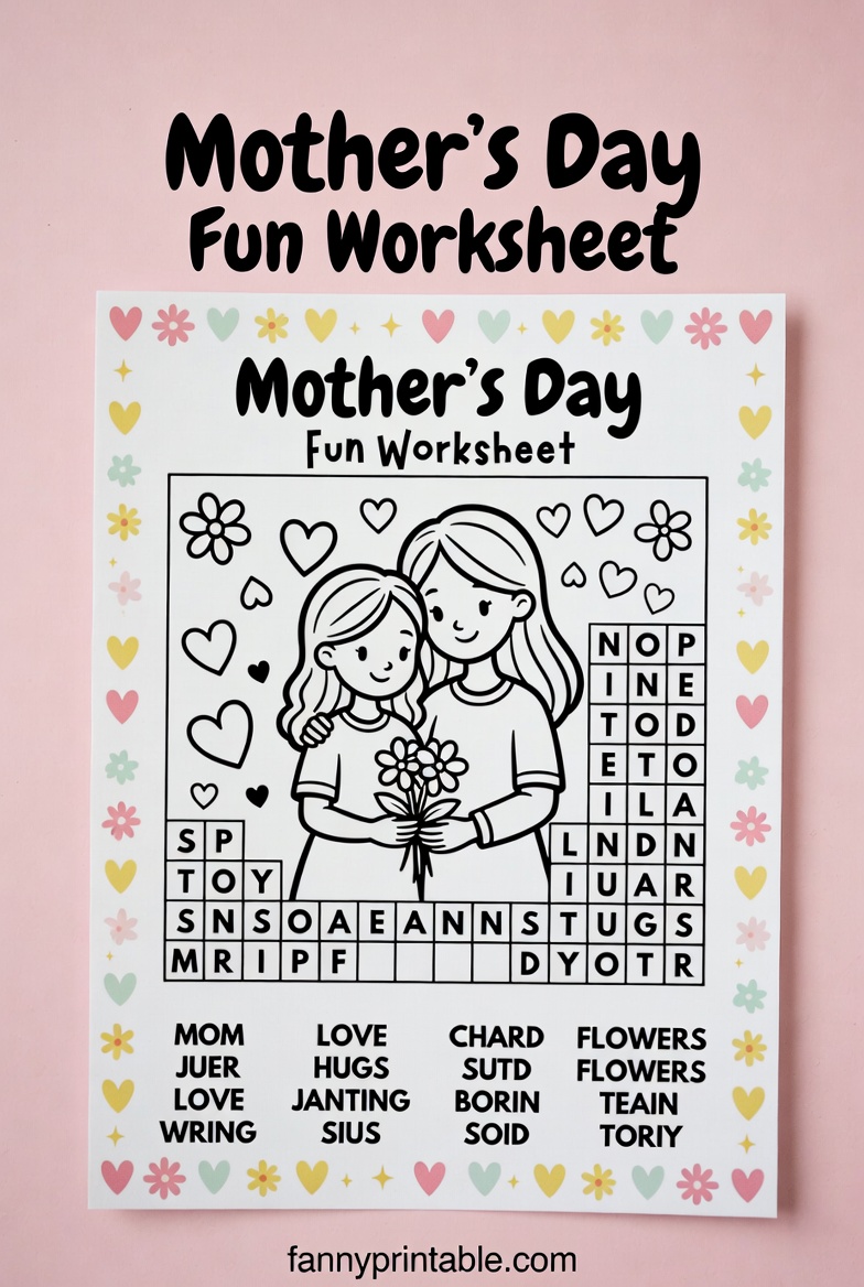 Mother's Day Activity Worksheets - Fanny Printable (1)