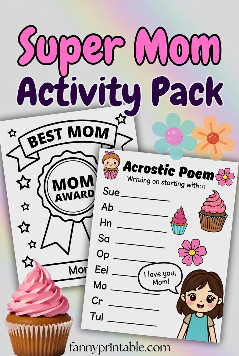 Mother's Day Activity Worksheets - Fanny Printable (2)