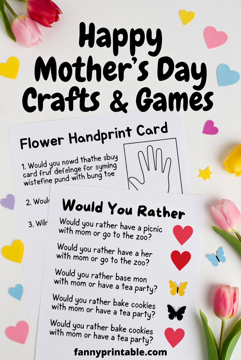 Mother's Day Activity Worksheets - Fanny Printable (4)