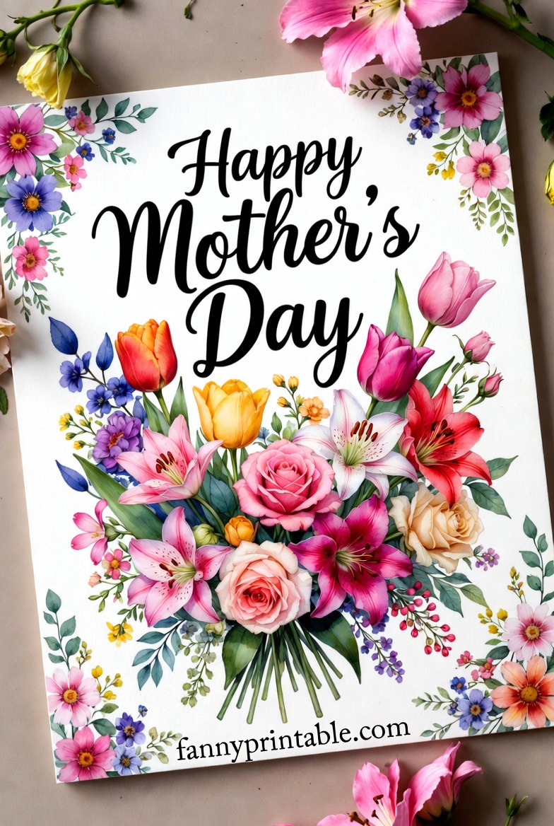 Mother's Day Bouquet Printable (1)