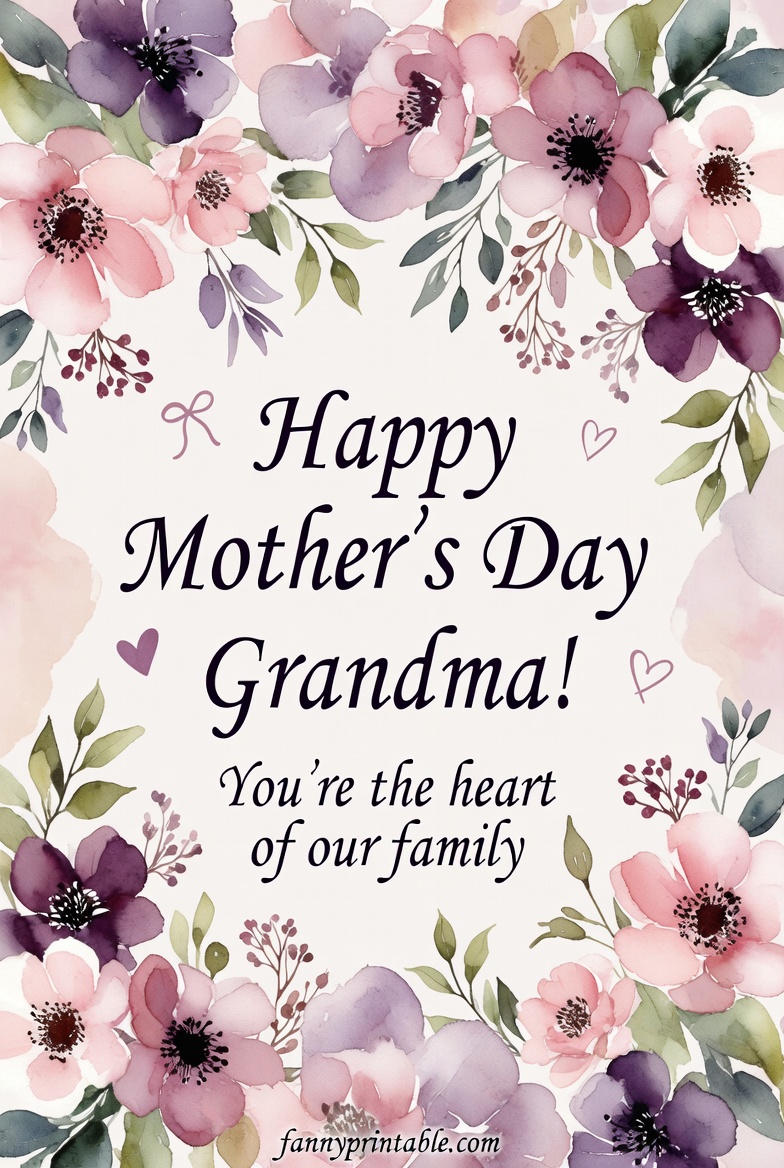 Mother's Day Card For Grandma Printable (1)
