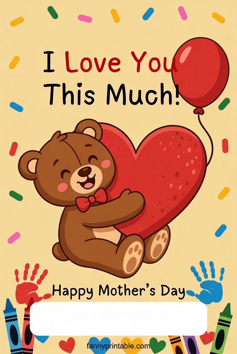 Mother's Day Card For Kids - Fanny Printable (2)