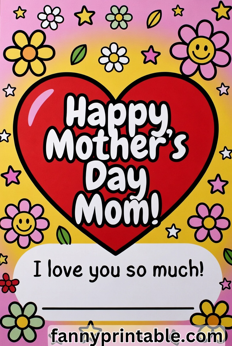 Mother's Day Card For Kids Printable (2)