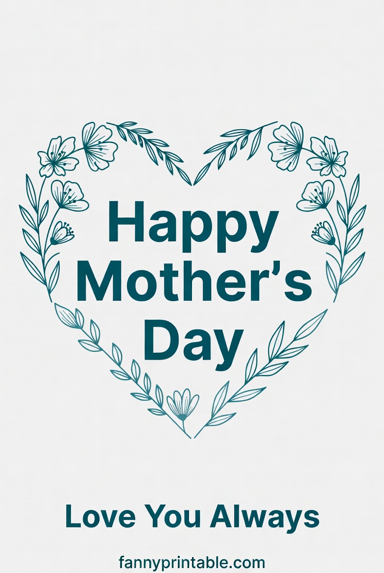 Mother's Day Card Free Printable - Fanny Printable (1)