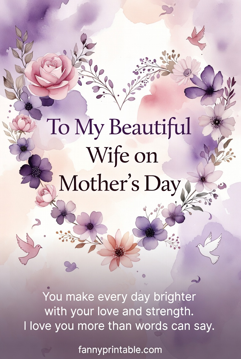 Mother's Day Card From Husband To Wife Printable (4)