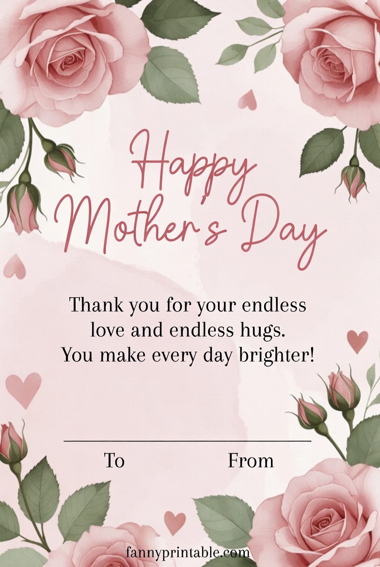 Mother's Day Card Messages - Fanny Printable (1)
