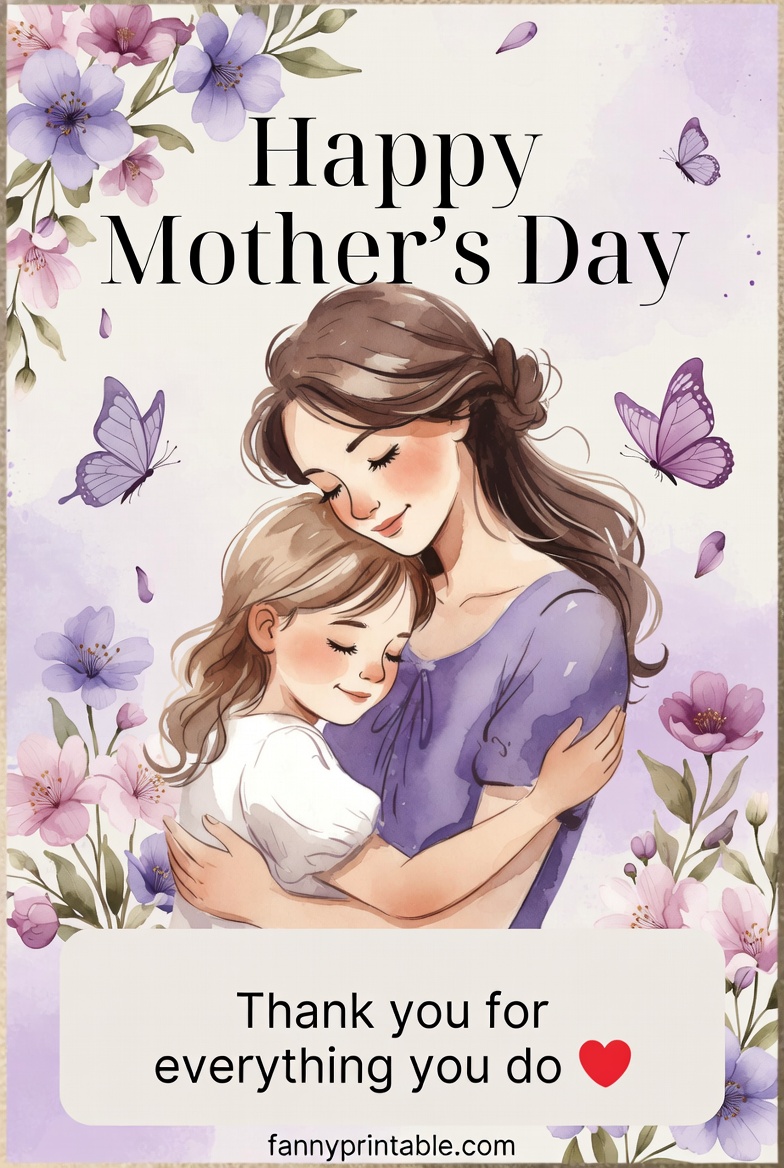 Mother's Day Card Template - Fanny Printable (2)