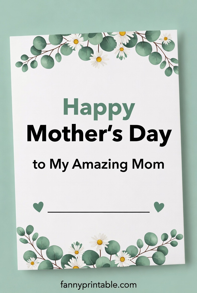 Mother's Day Card Template - Fanny Printable (3)