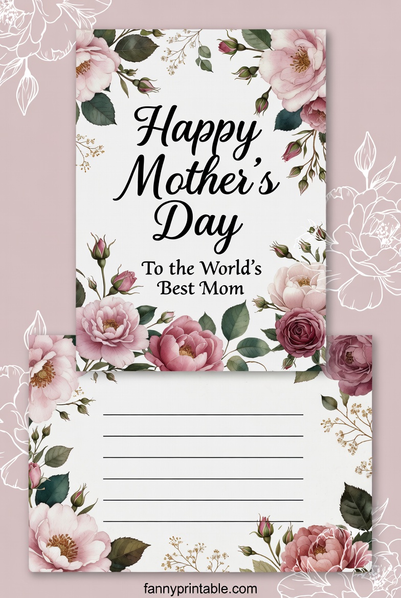 Mother's Day Card Template Free Printable (2)