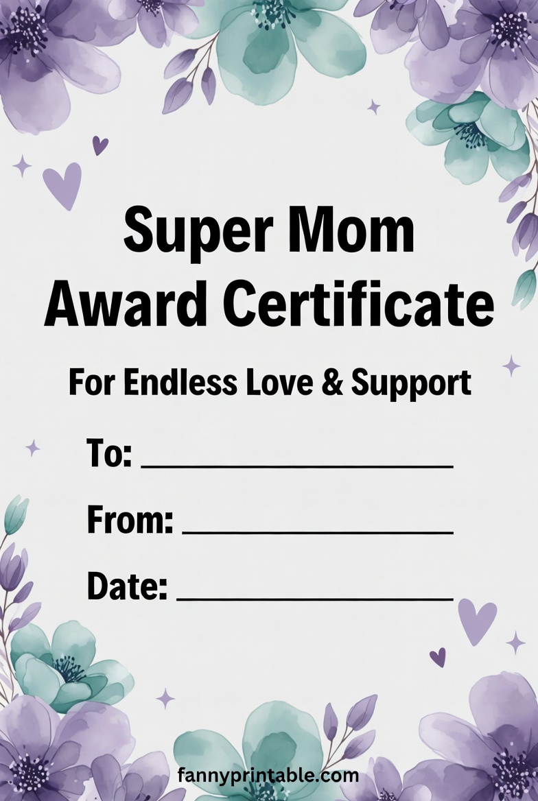 Mother's Day Certificates Free Printable (3)