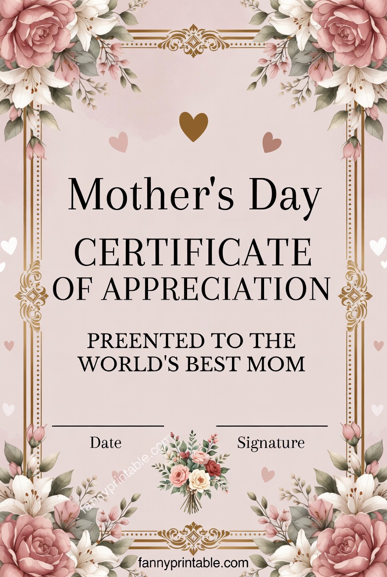 Mother's Day Certificates Free Printable (4)