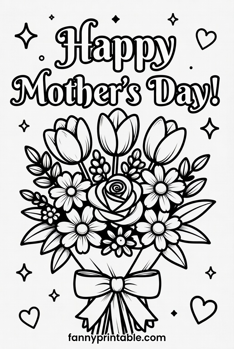 Mother's Day Color Pages Printable (1)