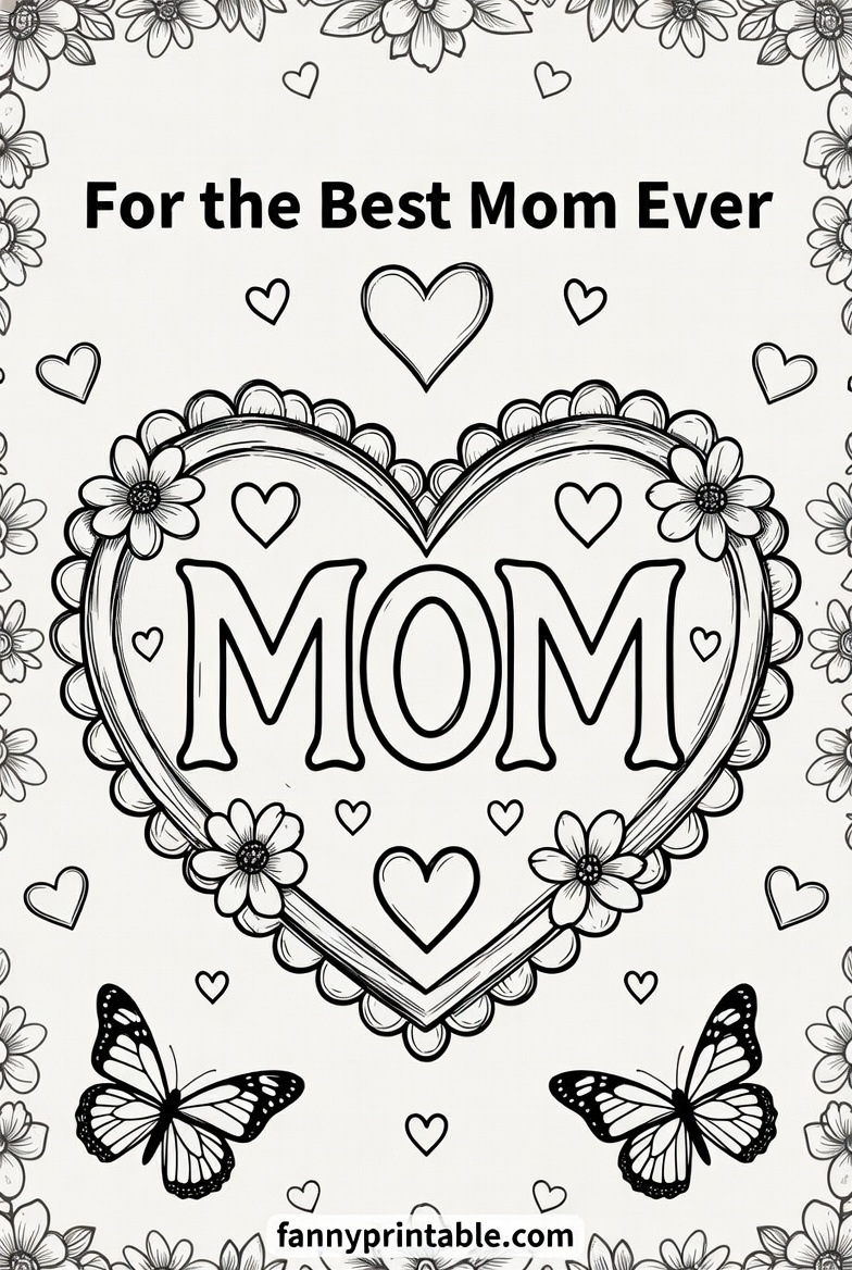 Mother's Day Color Pages Printable (2)