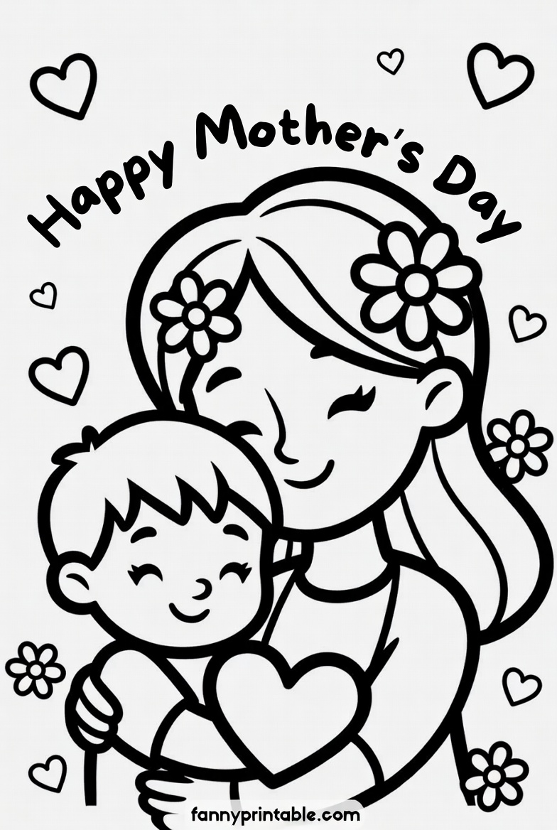 Mother's Day Color Pages Printable (3)