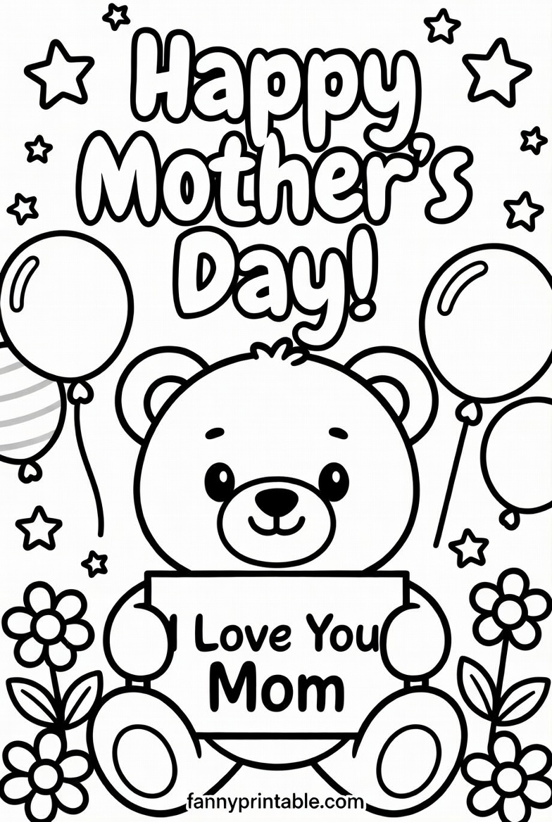 Mother's Day Color Pages Printable (4)