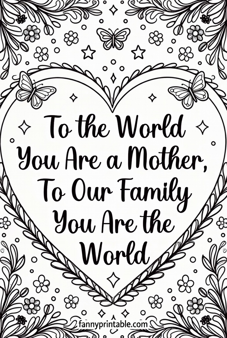 Mother's Day Coloring - Fanny Printable (1)