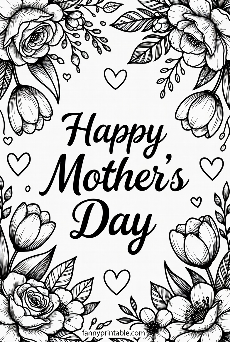 Mother's Day Coloring - Fanny Printable (3)