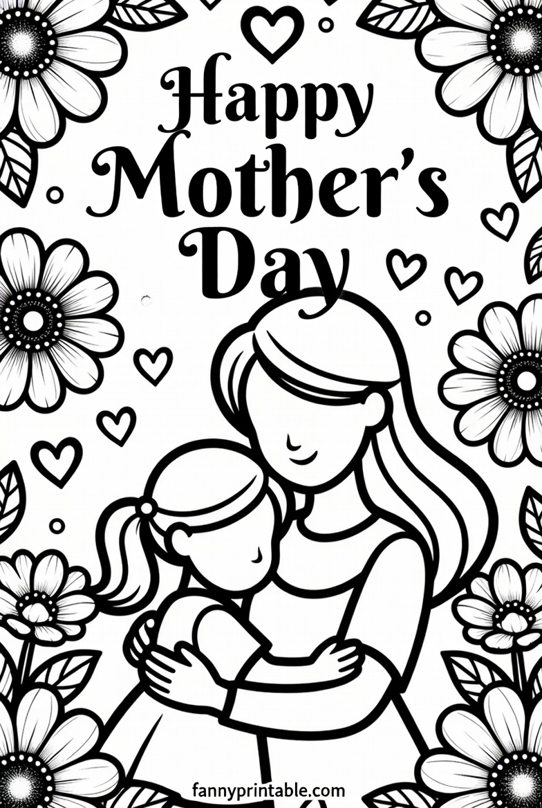 Mother's Day Coloring Page - Fanny Printable (1)