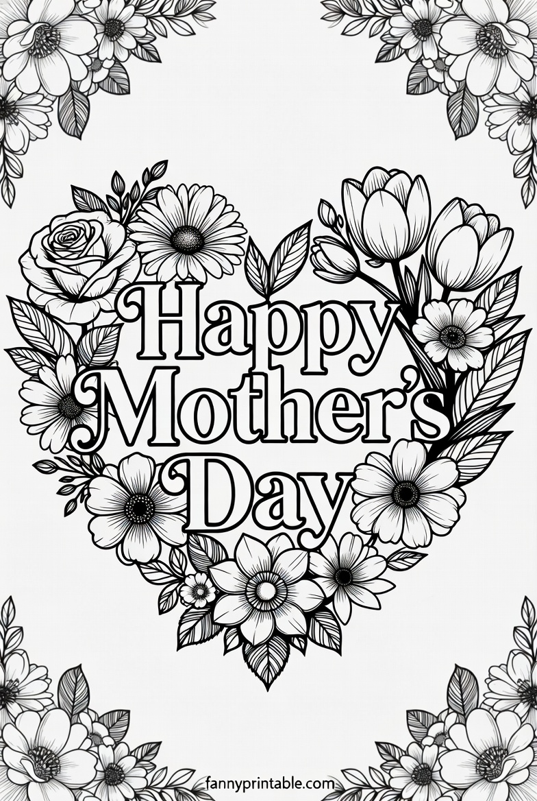 Mother's Day Coloring Page - Fanny Printable (2)
