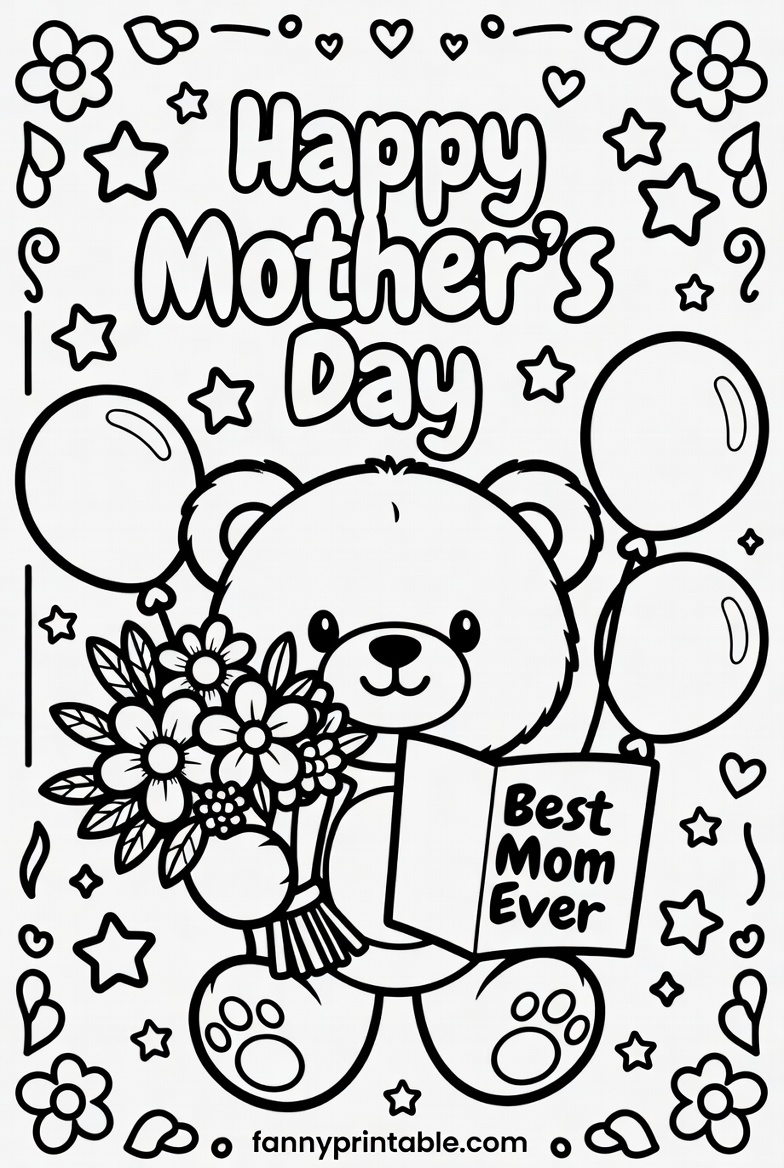 Mother's Day Coloring Pages - Fanny Printable (1)