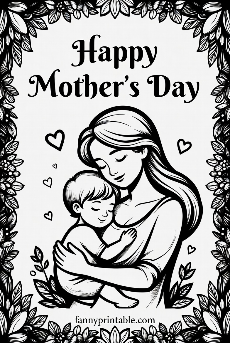 Mother's Day Coloring Pages - Fanny Printable (2)