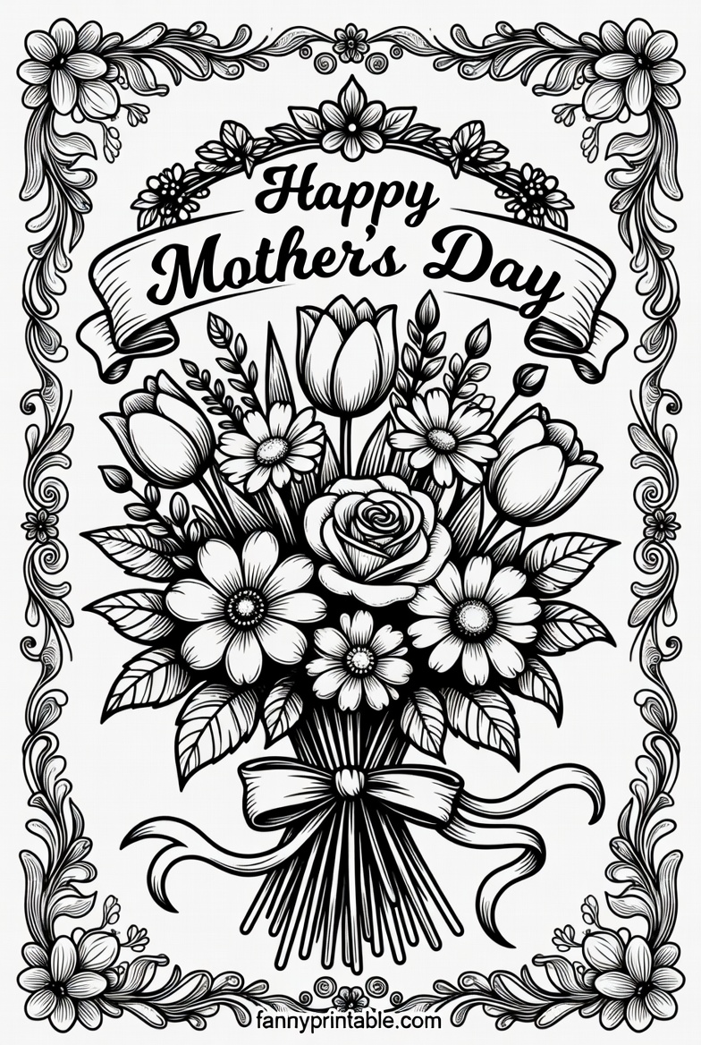 Mother's Day Coloring Pages - Fanny Printable (3)