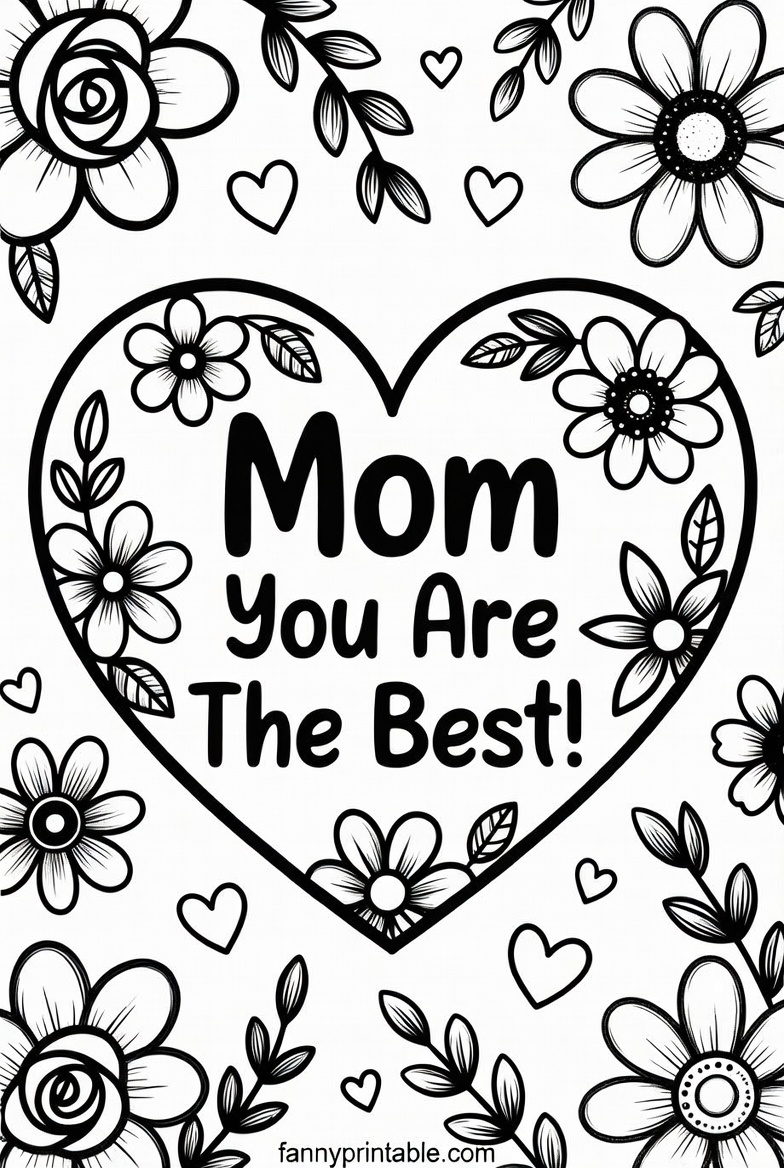 Mother's Day Coloring Pages Free - Fanny Printable (2)