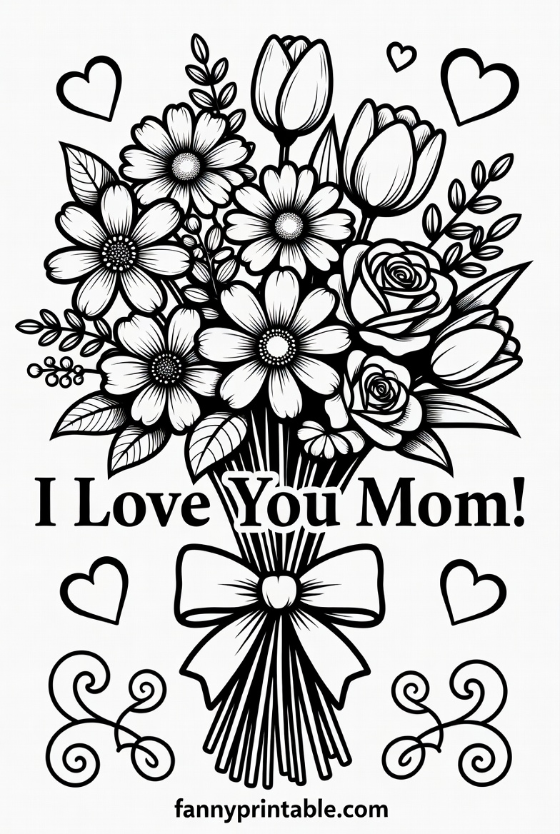 Mother's Day Coloring Pages Free - Fanny Printable (3)