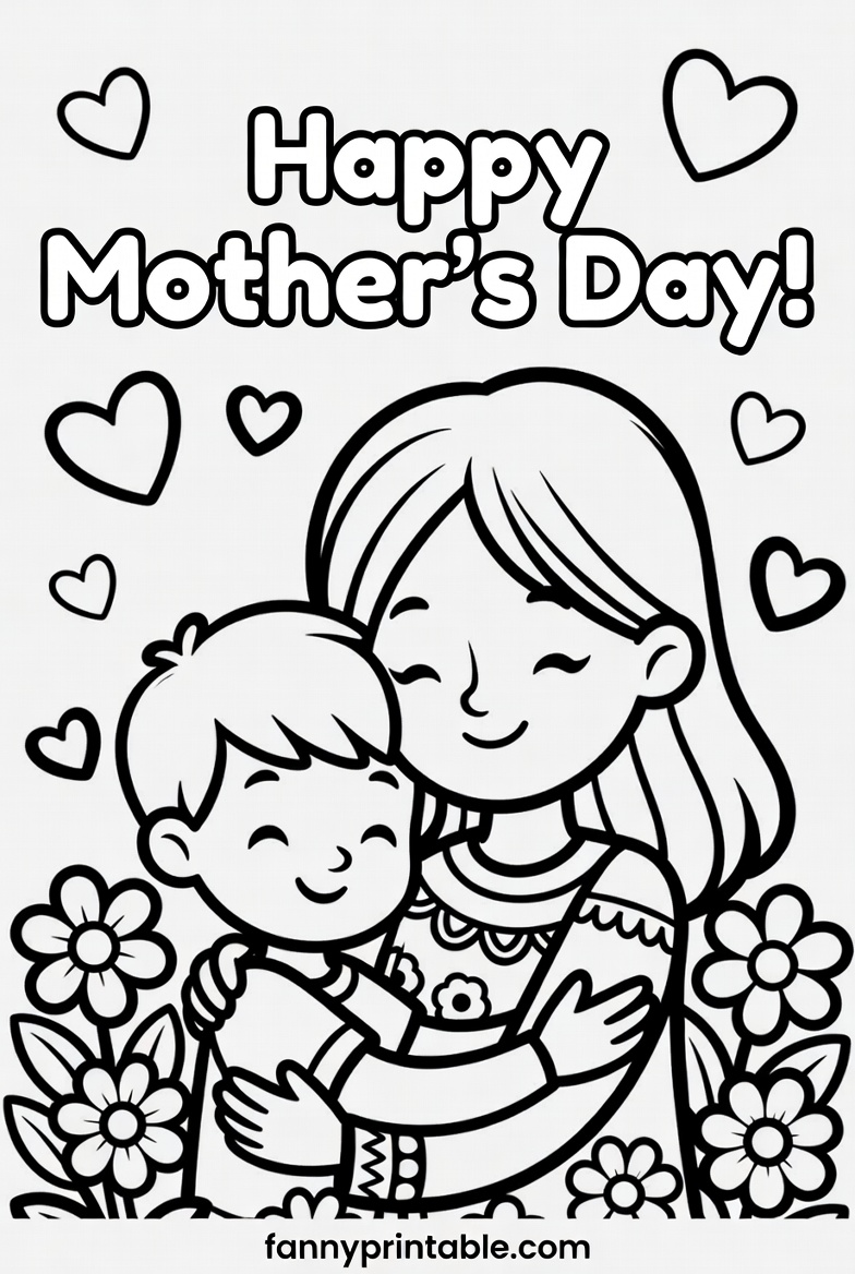 Mother's Day Coloring Pages Free - Fanny Printable (4)