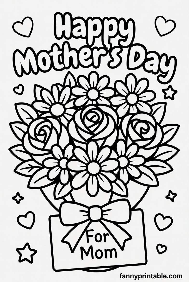 Mother's Day Coloring Pages Free Printable - Fanny Printable (3)