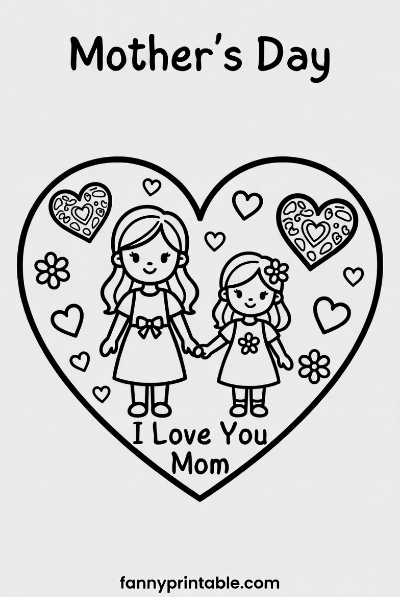 Mother's Day Coloring Pages Printable - Fanny Printable (1)